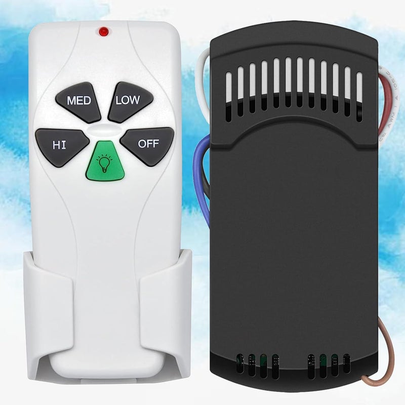 CeilingBreeze Universal Ceiling Fan Remote Control Kit Replacement for Harbor Breeze Hampton Bay Litex Hunter, 3-Speed Light Control with FAN28R Receiver, Replace FAN-53T 2AAZPFAN53T KUJCE9103 UC7030T 11T - Image 1